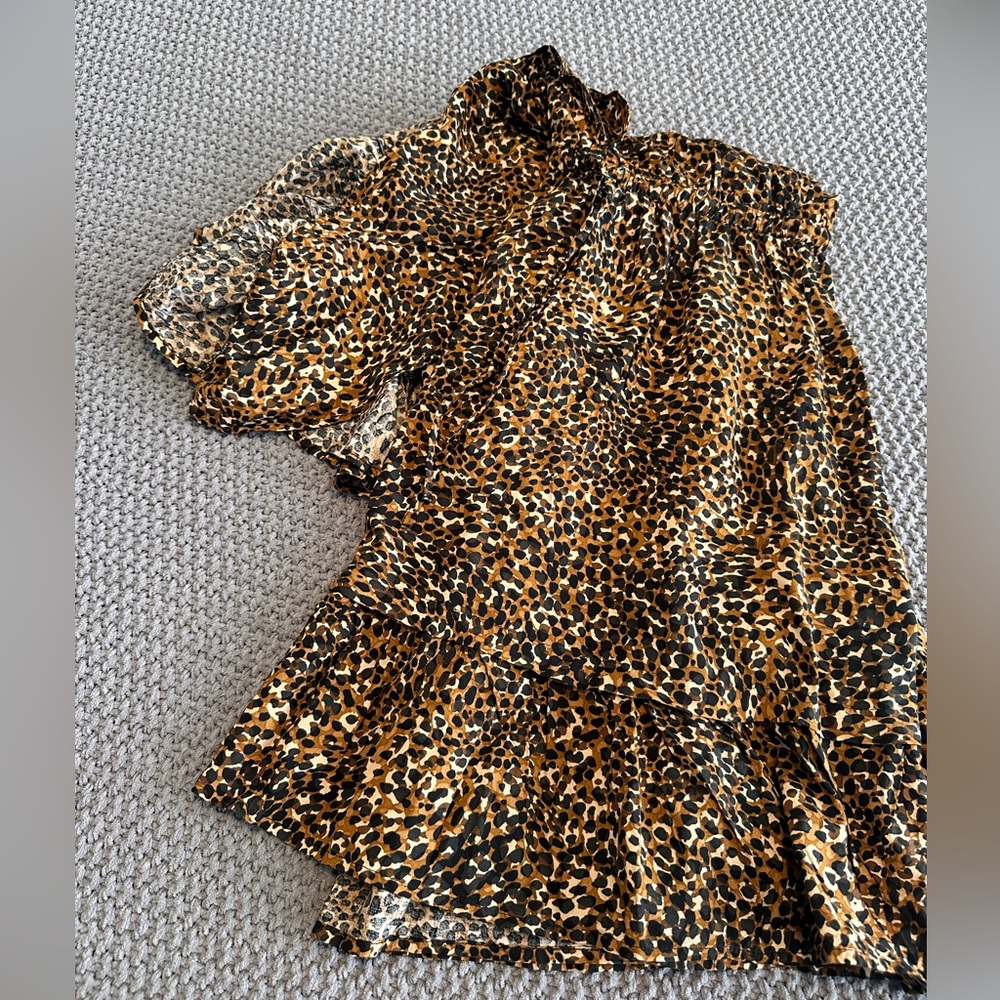 Old Navy Leopard Print Midi Dress in Brown and Black - Picture 13 of 14